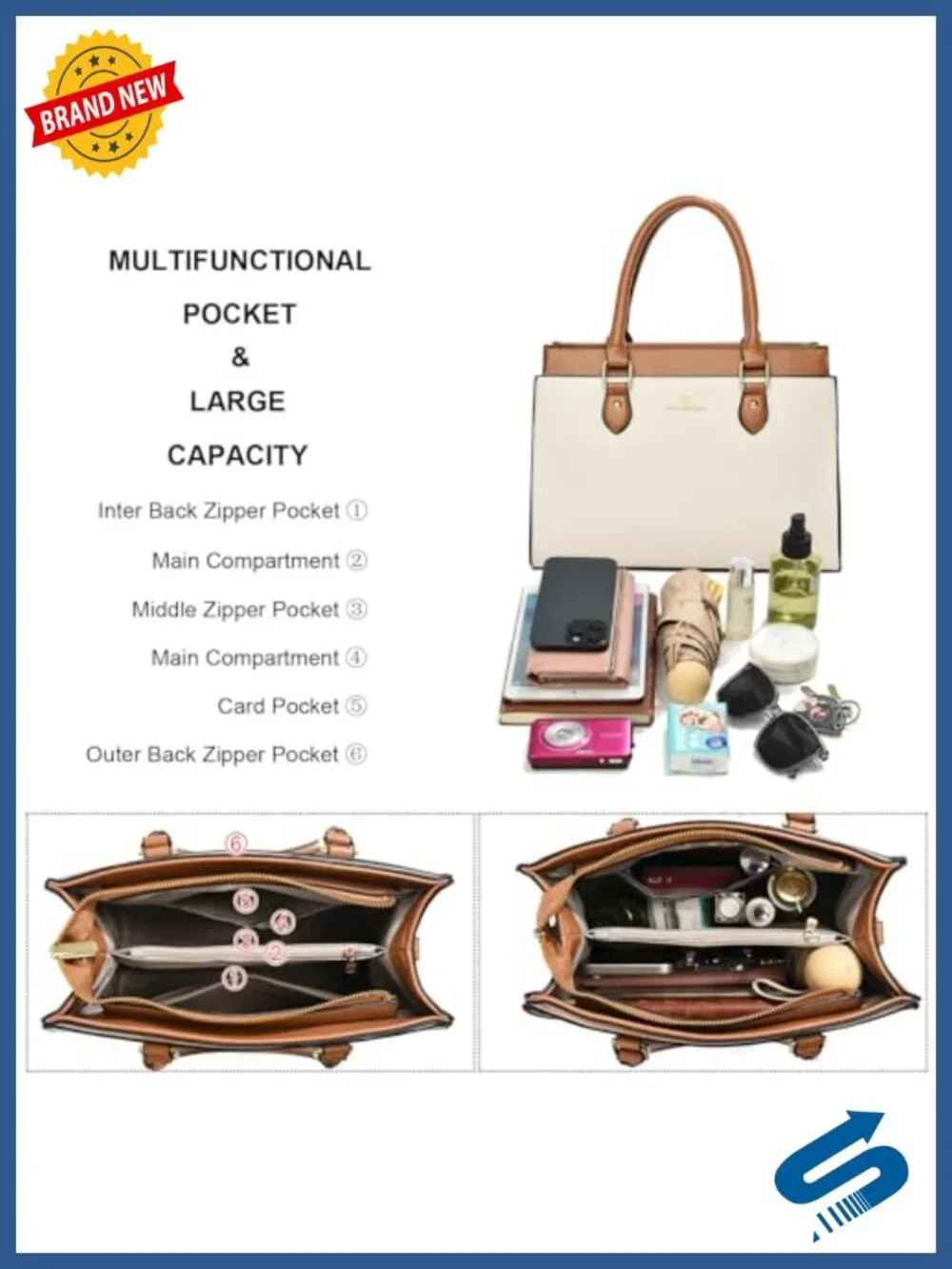 Trendy Faux Leather Satchel Top Handle Handbag with Crossbody Strap for Women